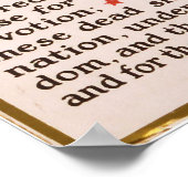 Die Rede von Abraham Lincoln 1863 in Gettysburg Poster (Ecke)