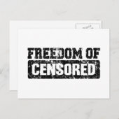 Die Redefreiheit ist vielleicht nicht genau Postkarte (Vorne/Hinten)