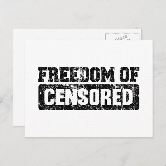 Die Redefreiheit ist vielleicht nicht genau Postkarte (Vorne/Hinten)