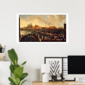 Die Redentore-Prozession (Öl auf Leinwand) Poster (Heimbüro)