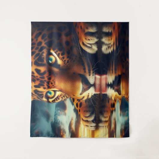 Die Reflektion der Jäger Wandteppich (Vorderseite)