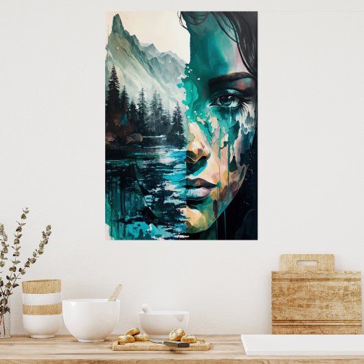 Die Reflektion der Natur Poster (Küche)