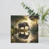 Die Reflektion eines Elefanten (Stehend Vorderseite)