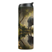 Die Reflektion eines Elefanten Thermosbecher (Nach links gedreht)