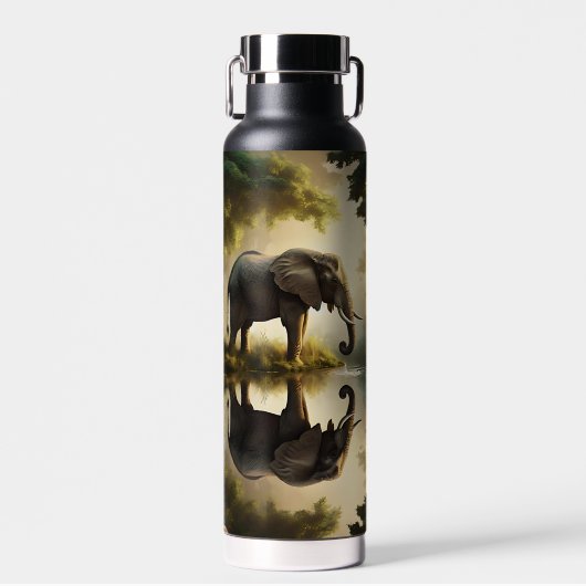 Die Reflektion eines Elefanten Trinkflasche (Vorne)