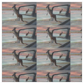 "Die Reflektionen der Wildnis: Ein Kangaroo am Str Stoff (Muster)