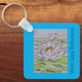Die Reflektionen von Water Lilies Schlüsselanhänger (Vorderseite)