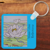 Die Reflektionen von Water Lilies Schlüsselanhänger (Rückseite)