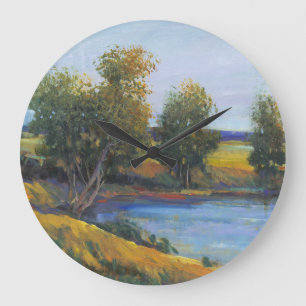 Die Reflexion II des Baums Große Wanduhr