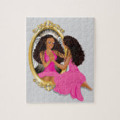 Die Reflexions-Rosa der Frau Puzzle (Vertikal)