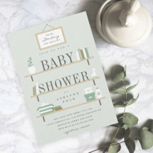 Die Regale der Babydusche