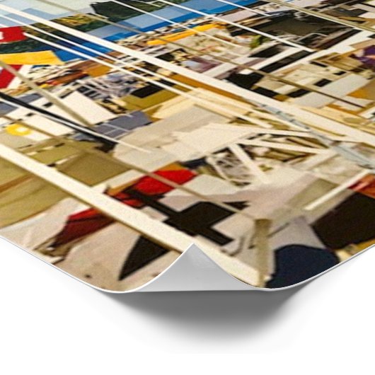 "Die Regatta" in geschnittenem Papier Poster (Ecke)