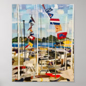 "Die Regatta" in geschnittenem Papier Poster (Vorne)