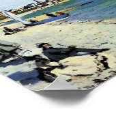 Die Regatta in Saint-Adresse Poster (Ecke)