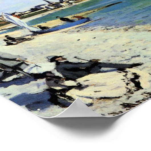 Die Regatta in Saint-Adresse Poster (Ecke)