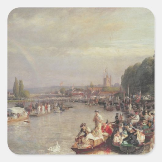 Die Regatta Quadratischer Aufkleber (Vorderseite)