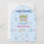 Die Regel des coolen lassenden der Schule in zweit Einladung (Rückseite)