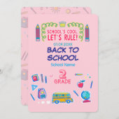 Die Regel des coolen lassenden der Schule in zweit Einladung (Vorne/Hinten)