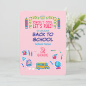 Die Regel des coolen lassenden der Schule in zweit Einladung (Stehend Vorderseite)