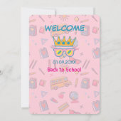 Die Regel des coolen lassenden der Schule in zweit Einladung (Rückseite)