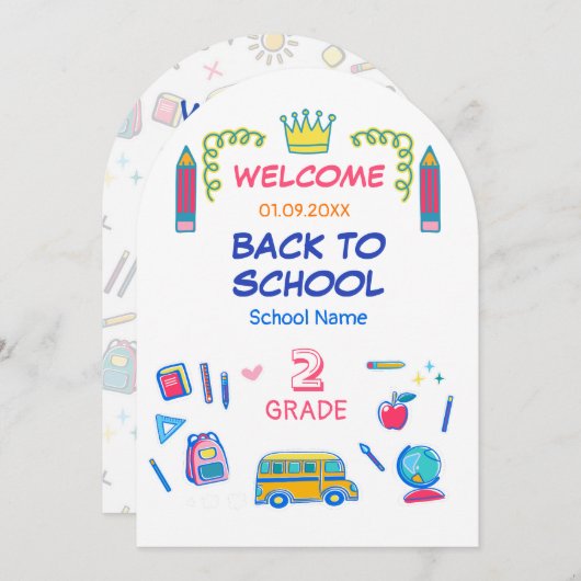 Die Regel des coolen lassenden der Schule in zweit Einladung (Vorne/Hinten)