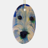 Die REGEL des weißen Schnauzers! Keramik Ornament (Rechts)