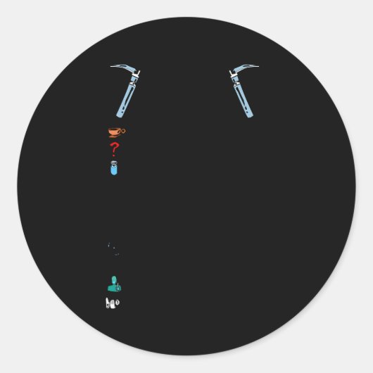 Die Regeln der Anästhesie Runder Aufkleber (Vorderseite)