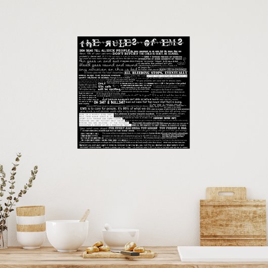 Die Regeln des EWS Poster (Küche)