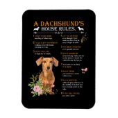 Die Regeln des Hauses einer Dackel Magnet (Vertikal)