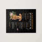 Die Regeln des Hauses einer Dackel Puzzle (Horizontal)