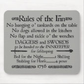 Die Regeln des Inns, Insider des 18. Jahrhunderts Mousepad (Vorne)