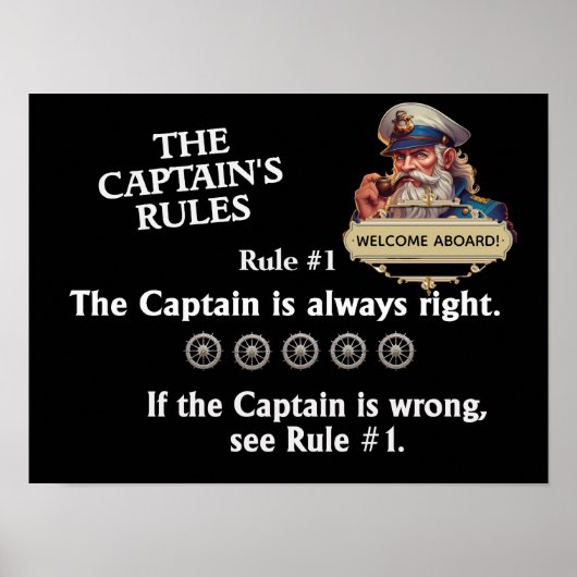Die Regeln des Kapitäns - Kapitän immer recht Poster (Vorne)