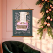 Die Regeln des Weihnachtsmanns Retro-Aquarellfarbe Wandteppich Mit Holzrahmen