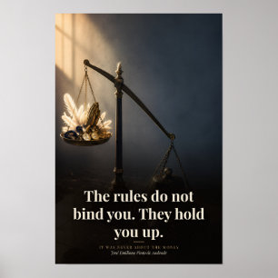 Die Regeln Halten Dich Aufrecht Buch Zitat Kunst Poster