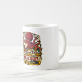 Die Regeln sind sehr optimistisch – Krake Kaffeetasse (VorderseiteRechts)