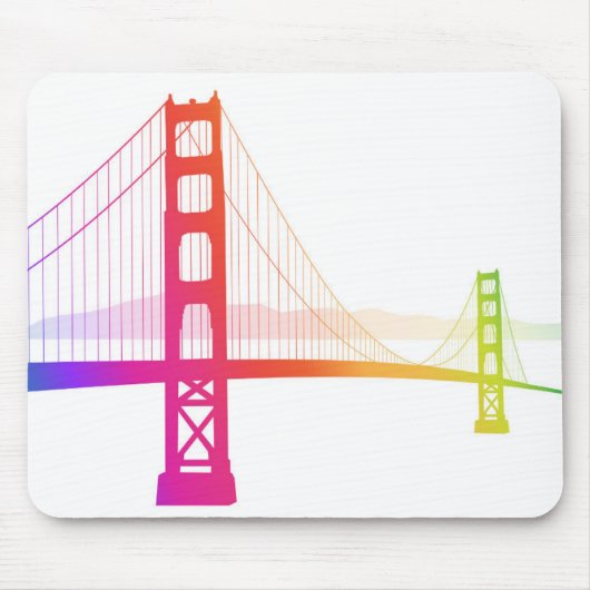Die Regenbogen-Art Golden gate bridges | Mousepad (Vorne)
