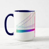 Die Regenbogen-Art Golden gate bridges | Tasse (Links)