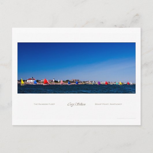 Die Regenbogen-Flotte, Nantucket Postkarte (Vorderseite)