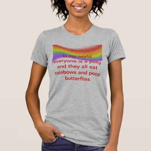 Die Regenbogen und Schmetterlinge T-Shirt (Vorderseite)