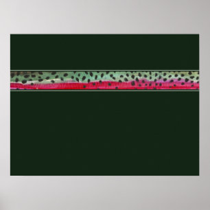 Die Regenbogenforelle der Haut Poster