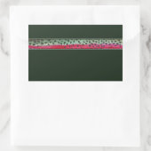 Die Regenbogenforelle der Haut Rechteckiger Aufkleber (Tasche)