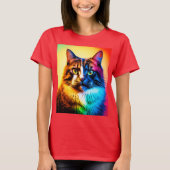 die Regenbogenkatze T-Shirt (Vorderseite)
