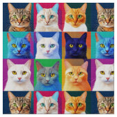 die Regenbogenkatzen Stoff (Nahaufnahme)