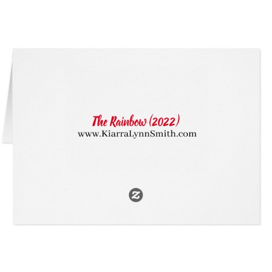 Die Regenbogennotecard (Rückseite Horizontal)