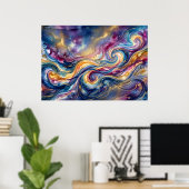 Die Regenbogenströmung der Geist-Fluss-Wandkunst Poster (Heimbüro)