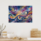 Die Regenbogenströmung der Geist-Fluss-Wandkunst Poster (Küche)