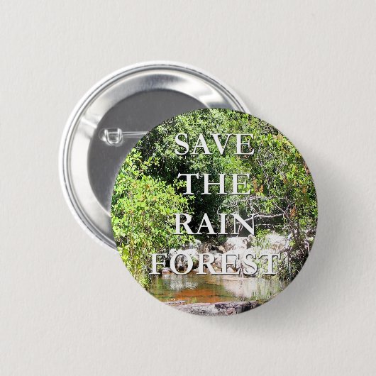 Die Regenwaldlandschaft retten Button (Vorne & Hinten)
