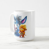 Die Regierung ist komisch, per Tim Walz Kaffeetasse (Vorderseite Links)