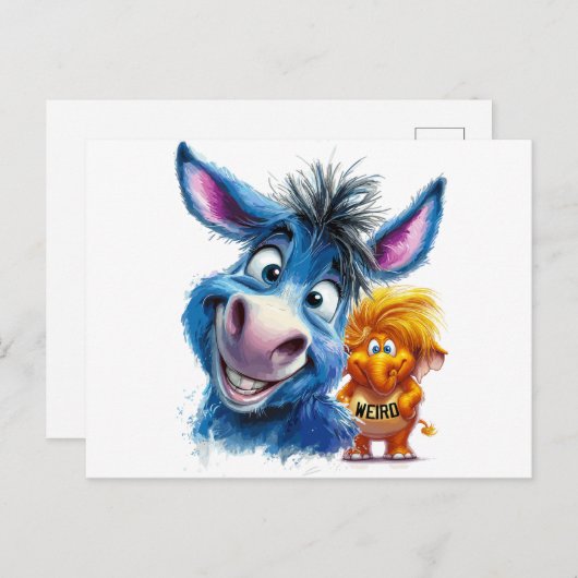 Die Regierung ist komisch, per Tim Walz Postkarte (Vorne/Hinten)