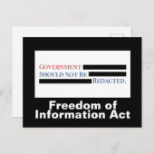 Die Regierung sollte die FOIA nicht ersetzen Postkarte (Vorne/Hinten)
